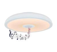 Plafón LED redondo Raffy con altavoz (18 W, Ø x Al: 28 x 5,5 cm, Blanco, RGBW, Altavoz)