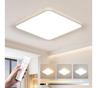 Plafon LED Techo 40CM Regulable, Superficie Panel Led con Mando a Distancia 3000K-6500K, 42W Cuadrada Lámpara de Techo Moderna, Luz LED Techo Para Oficina Dormitorio Salon Cocina Comedor Balcón Baño