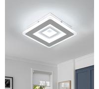 Plafon LED Techo Moderna, 28W Cuadrada 6500K Blanco 20cm Ultraplano