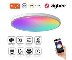 Plafón LED Tuya 24W Smart Zigbee regulable RGBCW ultrafino