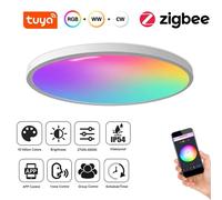 Plafón LED Tuya 24W Smart Zigbee regulable RGBCW ultrafino