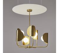 Plafón Maytoni Tropic, latón, 6 luces, ancho 78 cm