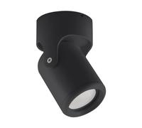 Plafón negro Ø 7,6 cm pequeño 1 luz GU10 orientable lámpara de techo cocina pasillo plafón salón