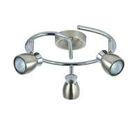 Plafon niquel cromo de 3 focos orientables para baño modelo chacho fa