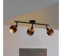 Plafón OSRAM Decor Spot Hornet, 3 luces, negro/dorado