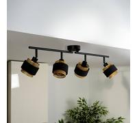 Plafón OSRAM Decor Spot Hornet, 4 luces, negro/dorado