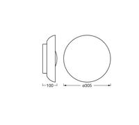 Plafón OSRAM ORBIS Milan, negra, Ø 31 cm, metal/vidrio
