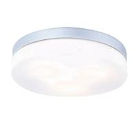Plafón para pared y techo exterior Vranos 30 (40 W, L x An x Al: 30 x 30 x 7 cm, Plateado, Opal, IP44)