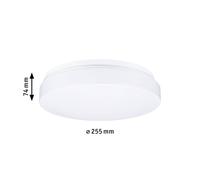 Paulmann Plafón Axin 78898 – 1x18 W, IP44, Ø 260 mm, E27, blanco