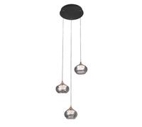 Plafon pompeya 3l negro 21w 3000-4000-6000k c/remoto reg.intensidad 18