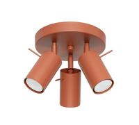 Plafón Ring 3 focos orientables Rojo Ocre
