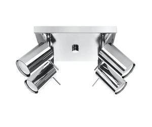 Plafón Ring 4 focos orientables Cromo