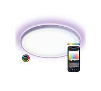 Plafón SmartLED Ksix Duo, RGB+CCT, Diámetro 42 cm, 2.450 lm, 24 W, App Tuya Smart, Asistentes de voz, Blanco