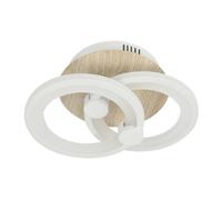 Plafon sydney 32w 3000-4000-6500k blanco/madera clara 14x 30x20cm 4160