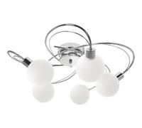 Plafón vita 5xg9 al.23xd.53cm en cromo con bolas de cristal blanca