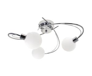 Plafón vita 5xg9 al.23xd.53cm en cromo con bolas de cristal blanca