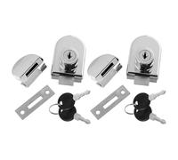 PLAFOPE 2 Juegos Cerradura para Vitrina de Cristal de Aleación de Zinc Plata Función Antirrobo y Protección para Exhibiciones Adecuado para Puertas de Vidrio en Muebles