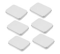 PLAFOPE 6piezas Cajas De Hojalata Para Galletas Cajas Selladas Para Dulces y Pasteles Contenedor Para Dulces Soporte Para Galletas Lata Rectangular De Hojalata