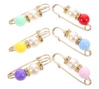 PLAFOPE broches multifunción para ropa de mujer, pinza para suéter y chal, 6 piezas, aleación de zinc y plástico, para pantalones