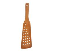 PLAFOPE Espátula de Cocina 24 Agujeros de Madera Marrón Antiadherente para Freír Adecuado para Uso Hogar y Utensilios de Cocina