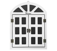 PLAFOPE Pizarra Decorativa de Madera de Color Claro Superficie Borrable y Fácil de Limpiar para Decoración de Cocina y Hogar Diseño de Ventana Colgante