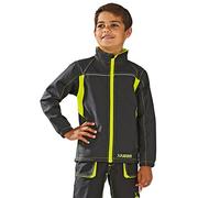 Planam 6130098 - Softshell secundaria de la chaqueta, tamaño 98/104, antracita/amarillo/multicolor