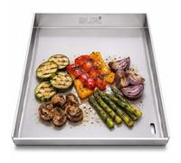 Plancha 1er 30 x 20 cm, con drenaje de grasa, compatible con Weber WSM 57 cm