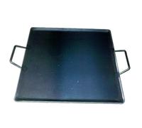 Plancha asar acero 4 mm con 2 asas de metal 40 x 40