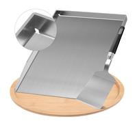 Plancha Barbacoa de Acero Inoxidable Universal para Barbacoa de carbón, Parrilla de Gas y más, Rectangular, accesorio de barbacoa, regalo para hombres 28 x 20 x 3cm