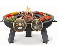 Plancha de 80 cm de diámetro, aro para fuego, placa para parrilla para brasero o chimenea. Placa para parrilla de acero de 4 mm de grosor (incluye 1 plancha)