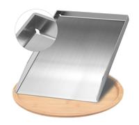 Plancha de acero inoxidable Pancha de 28 x 20 cm, de acero inoxidable macizo, para barbacoa de gas y carbón, accesorio de barbacoa, regalo para hombres, accesorios de barbacoa
