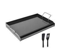 Plancha de Acero Inoxidable SucceBuy, Plancha Rectangular Universal para Parrilla de Gas, Utensilios de Cocina para Acampar y Fiestas 25x16 inch