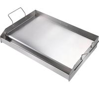 Plancha de acero inoxidable VEVOR, modelo 430, de 58,7 x 39,5 x 9,9 cm. Plancha universal de 2 mm de grosor, apta para barbacoas al aire libre, fiestas y parrillas. Incluye asa. Compatible con parrill