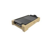 Cecotec Plancha de asar eléctrica 2000 W con estructura de bambú y termos