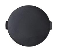 Plancha de hierro fundido, diámetro 44 cm, para parrilla, barbacoa de carbón, fogata, con patas