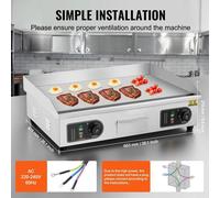 Plancha eléctrica - Barbacoa eléctrica - Plancha para asar - Plancha para gourmets