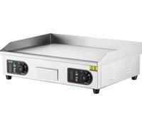 Plancha eléctrica comercial de 4000 W, para encimera, con superficie plana, con rango de temperatura de 122°F a 572°F