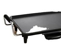Plancha eléctrica, con temperatura ajustable, superficie antiadherente, color 52X13X23cm