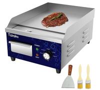 Plancha eléctrica de 1700 W, acero inoxidable, hierro fundido, para uso profesional