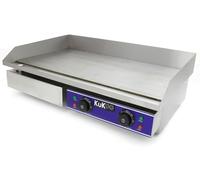 Plancha eléctrica KuKoo, 70 cm, acero inoxidable, 4,2 kW, hasta 300 °C, para uso profesional