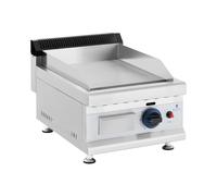 Parrilla de gas, superficie lisa, compatible con gas propano-butano a 0,05 bar, dimensiones 35 x 40 cm, potencia 3000 W