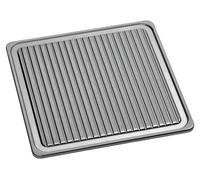 Plancha para cocinas de gas, con superficie acanalada
