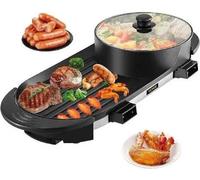 Plancha para mesa – 2 en 1 – Gourmet – Recubrimiento antiadherente – 67 centímetros – 5 niveles de potencia – 2200W