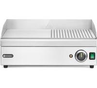Plancha para parrilla, parcialmente acanalada, línea Kitchen, 220-240V/2400W, 527x404x(alto)233mm
