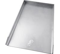 Plancha universal de acero inoxidable macizo, de 49 x 32,5 cm