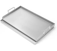 Plancha universal para barbacoa, de 63,5 x 40,6 cm, con asa desmontable. Compatible con parrillas de gas y de carbón Weber. Ideal para cocinar hamburguesas, carne, verduras y otros alimentos