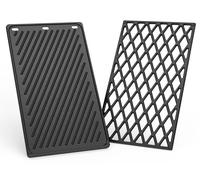 Plancha y rejilla de hierro fundido, juego de 2 piezas, 44x25,5 cm, para Weber Spirit 200