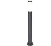 Planetitaly Tokio Farola LED 10 W casquillo E27 acero negro poste sellado exterior luz jardín avenida patio 230 V 80 cm (800 mm)