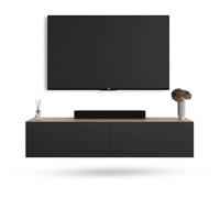 Planetmöbel Mueble TV West, Mesa TV de 140 cm de Largo | mueble TV suspendido o de pie, mueble salon moderno, mueble television 37,8 x 140 x 30 cm, roble dorado antracita