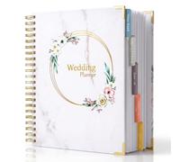 Planificador de boda y organizador para novia, carpeta de planificación nupcial con calendario de cuenta regresiva, planificador de presupuesto, lista de verificación, lista de invitados, diario de